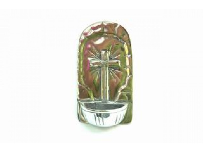 CRUZ NICHO CON PILA CH CRUCES DE PEWTER